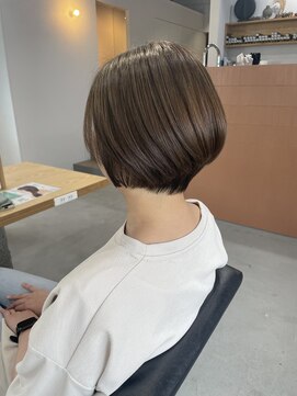 リブ(LIV) 丸みショート/白髪ぼかしハイライト/リンクSYSTEMトリートメント