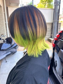 グラスペディア(graspedia) ウルフカットインナー【広島派手髪】【広島ハイトーン】