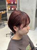 エリマ 調布(elima)&nbsp;調布レディースカットショートボブハンサムショートボルドー