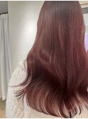 チェリーレッド×レイヤーカット