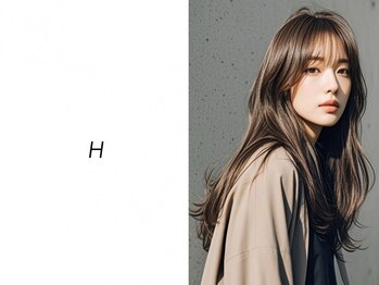 レイヤーカット H 大阪梅田 女性専用サロン 韓国レイヤーカット 