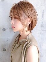 セイドット オモテサンドウ(Say. omotesando) Say.丸みショート大人ショートヘーゼルグレージュブリーチ韓国風