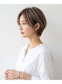 ショートカット/顔まわりカット/ハイライト/髪質改善/白髪ぼかし