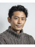 大人の色気アップバング×メンズパーマ