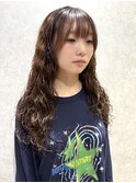 海外風ロングパーマ