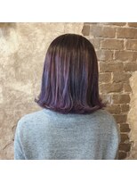 マギーヘア(magiy hair)&nbsp;[magiy hair yumoto]バレイヤージュバイオレットグラデーション