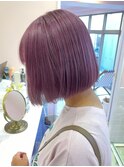 ミニボブ×ダスティーピンク