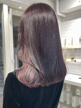 シーン(seen) 【くびれヘア×ピンクベージュ×ピンクブラウン】小顔カット