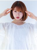【haruka】きれいにおさまる内巻きボブ x ナチュラルブラウン