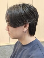 ニアウ 伊勢崎連取店(Niau)&nbsp;センターパートニュアンスパーマメンズマッシュウルフパーマ