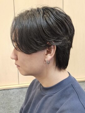 ニアウ 伊勢崎連取店(Niau) センターパートニュアンスパーマメンズマッシュウルフパーマ