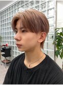 メンズミルクティーベージュコンマヘアアッシュグレージュカラー