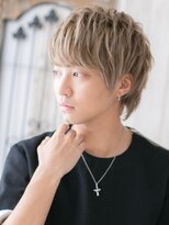 ハンサム クラシック 越谷店(Classic) 10代20代ダウンパーマホワイトブロンドショートF越谷