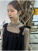 《SoSo》カチモリ風三つ編み×シースルーバング