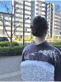 訪問着とヘアセット