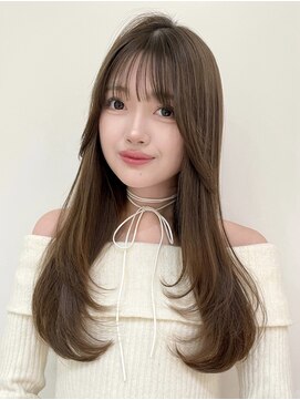 バイオレットジェム(Violet`jem) ブリーチなしカラー小顔ロングレイヤーカットMI-33