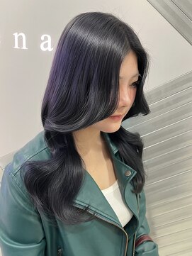ジーナリア(Xena ria) ラベンダーブルー/韓国ヘア/艶カラー