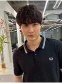 シャドウパーマ　スペインカールマッシュ　ブルーブラック2