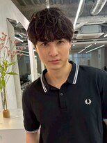 ハニー 町田(HONEY) シャドウパーマ　スペインカールマッシュ　ブルーブラック2