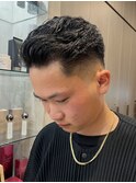 調布ボウズおしゃれ坊主スキンフェード大人オールバック刈り上げ