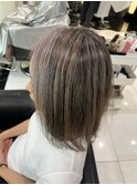 ベージュハイライトで白髪ぼかし
