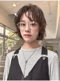 ボブパーマ/ウェーブヘア/イメチェン/クセ毛風パーマ