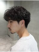マッシュシャドウパーマスパイラルパーマ大人メンズヘア