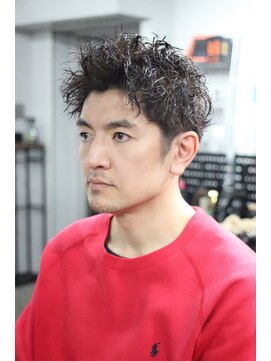 マーズ(MARS) スネークショート×ツイストピンパーマ/ブルーブラック/ビジネス