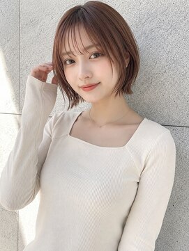 フリー(Free) 20代30代40代50代似合わせマッシュショートボブフレンチバング