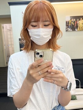 ヒート バイ アンカットラウンジ 渋谷(HEAT by UNCUT&LOUNGE) オレンジカラー/ダブルカラー/ケアブリーチ/暖色カラー［渋谷］