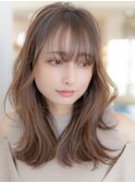 20代30代大人かわいい/シルキーベージュ/レイヤーカット/小顔