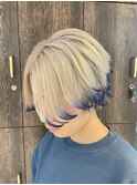 人気デザインカラーブルーアッシュ☆セミウェット