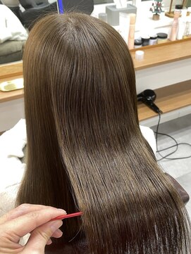 ランプ(Lamp) くびレイヤーグレーベージュニュアンスカラー白髪染め白髪ぼかし