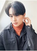 大人男性ナチュラルパーマビジカジ清潔感アッシュブラック