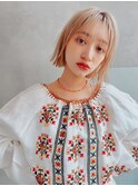 【Taylor 】大宮  ホワイトブロンド×切りっぱなしボブ