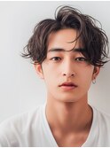 20代30代40代　センターパート黒髪ビジネス＃2