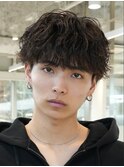 渋谷シャドウパーマ波巻きスパイラルパーママッシュ