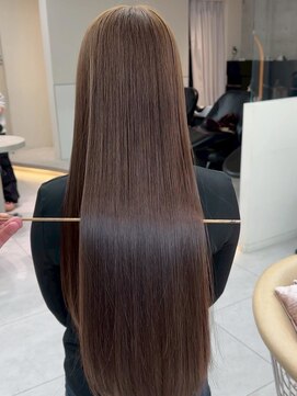 ロール 博多(Role) ブリーチなしチェリーブラウン髪質改善イルミナカラー韓国/博多