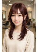 ★韓国レイヤー姫カットレイヤー大人可愛いチェリーレッド京都