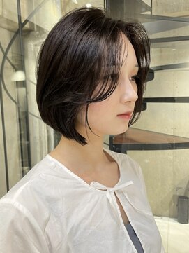 サイン 表参道(SIGN) 韓国ヘアグレージュカラーブリーチ無し髪質改善イヤリングカラー