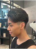 センターパートニュアンスパーマ韓国カルマパーマコンマヘア