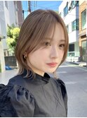 くびれボブ◎柔らかベージュ