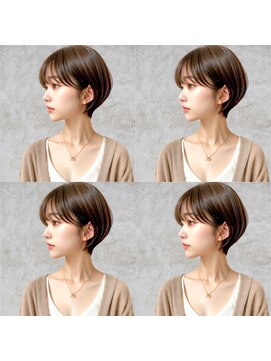 メテオカラー×透明感ショートボブ