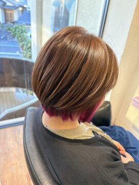 ショートインナーカラー