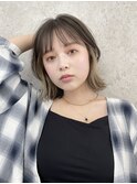 インナーカラーボブフェイスフレーミングヘーゼルグレージュ韓国