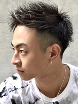 ブルニール 中崎町(BLEUNIR) メンズハイライト 短髪 メッシュキャップ シルバーアッシュ