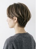 30代40代大人可愛いショートボブ　ハイライト　白髪ぼかし