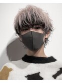 メンズインナーカラー×ラウンドマッシュウルフ