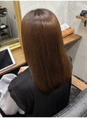 髪質改善ストレート /セミロング/艶髪/透明感/ブラウン