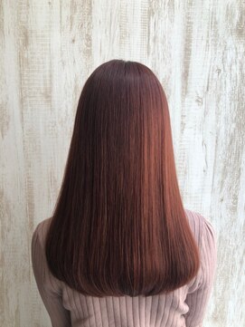 ジーナ 梅田(Zina) 【Zina】ロング×チェリーブラウン